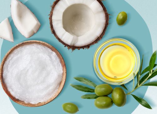 مزيج زيت جوز الهند وزيت الزيتون لتكثيف وتطويل الرموش-التشافي بالغذاء