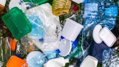 مخلفات بلاستيكية مبعثرة-التشافي بالغذاء